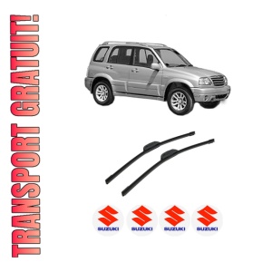 Set stergatoare auto SUZUKI GRAND VITARA I (FT, HT) din 1998-2005, pentru parbriz auto, 2 bucati, Bosch Aerotwin Retrofit, din cauciuc siliconat rezistent, 4 Stickere Auto SUZUKI