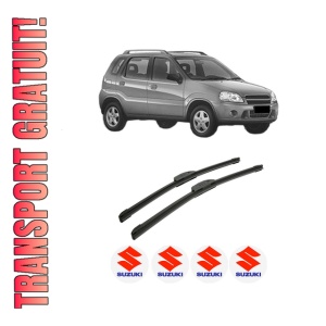 Set stergatoare auto SUZUKI IGNIS I (FH) din 2000-2005, pentru parbriz auto, 2 bucati, Bosch Aerotwin Retrofit, din cauciuc siliconat rezistent, 4 Stickere Auto SUZUKI
