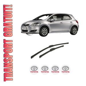 Set stergatoare auto TOYOTA AURIS (_E15_) din 2006-2012, pentru parbriz auto, 2 bucati, Bosch Aerotwin Retrofit, din cauciuc siliconat rezistent, 4 Stickere Auto TOYOTA