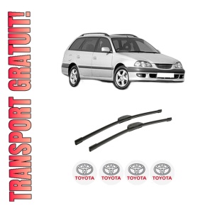 Set stergatoare auto TOYOTA AVENSIS Estate (_T22_) din 1997-2003, pentru parbriz auto, 2 bucati, Bosch Aerotwin Retrofit, din cauciuc siliconat rezistent, 4 Stickere Auto TOYOTA