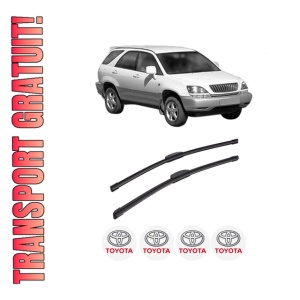 Set stergatoare auto TOYOTA HARRIER (_U1_) din 1998-2003, pentru parbriz auto, 2 bucati, Bosch Aerotwin Retrofit, din cauciuc siliconat rezistent, 4 Stickere Auto TOYOTA