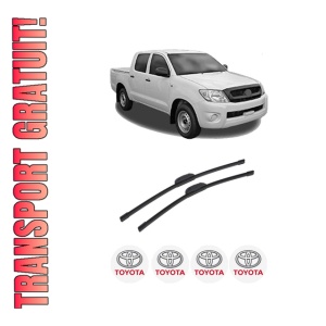 Set stergatoare auto TOYOTA HILUX VII Platform/Chassis (_N1_, _N2_) din 2005, pentru parbriz auto, 2 bucati, Bosch Aerotwin Retrofit, din cauciuc siliconat rezistent, 4 Stickere Auto TOYOTA
