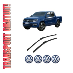Set stergatoare auto Volkswagen AMAROK (T1A, T1B) din 2022, pentru parbriz auto, 2 bucati, Bosch Aerotwin, din cauciuc siliconat rezistent, 4 Stickere Auto Volkswagen