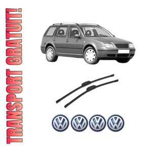 Set stergatoare auto Volkswagen BORA Variant (1J6) din 1999-2005, pentru parbriz auto, 2 bucati, Bosch Aerotwin Retrofit, din cauciuc siliconat rezistent, 4 Stickere Auto Volkswagen