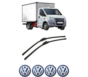 Set stergatoare auto Volkswagen CRAFTER 30-50 Van (2E_) din 2006-2016, pentru parbriz auto, 2 bucati, Bosch Aerotwin, din cauciuc siliconat rezistent, 4 Stickere Auto Volkswagen - Img 2