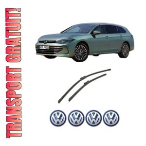 Set stergatoare auto Volkswagen PASSAT B9 Variant (CJ5) din 2023-2024, pentru parbriz auto, 2 bucati, Bosch Aerotwin, din cauciuc siliconat rezistent, 4 Stickere Auto Volkswagen