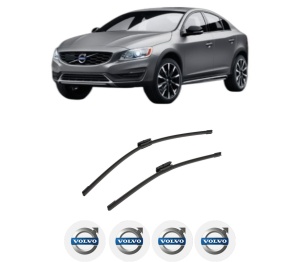 Set stergatoare auto VOLVO S60 II Cross Country (134) din 2015-2018, pentru parbriz auto, 2 bucati, Bosch Aerotwin Multi, din cauciuc siliconat rezistent, 4 Stickere Auto VOLVO - Img 2