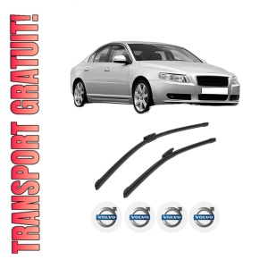 Set stergatoare auto VOLVO S80 II (124) din 2006-2016, pentru parbriz auto, 2 bucati, Bosch Aerotwin Multi, din cauciuc siliconat rezistent, 4 Stickere Auto VOLVO