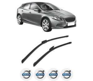 Set stergatoare auto VOLVO V40 Hatchback (525) din 2012-2019, pentru parbriz auto, 2 bucati, Bosch Aerotwin Multi, din cauciuc siliconat rezistent, 4 Stickere Auto VOLVO - Img 2