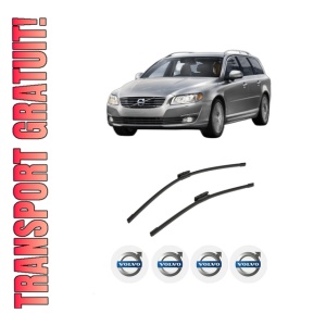 Set stergatoare auto VOLVO V70 III Estate Van (135) din 2013-2015, pentru parbriz auto, 2 bucati, Bosch Aerotwin Multi, din cauciuc siliconat rezistent, 4 Stickere Auto VOLVO