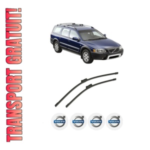 Set stergatoare auto VOLVO XC70 II (136) din 2007-2016, pentru parbriz auto, 2 bucati, Bosch Aerotwin, din cauciuc siliconat rezistent, 4 Stickere Auto VOLVO