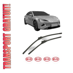Set stergatoare BYD SEAL din 2022-2023, pentru parbriz auto, 2 bucati, Bosch Aerotwin, din cauciuc siliconat rezistent, 4 Stickere Auto BYD