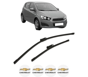 Set stergatoare CHEVROLET AVEO Hatchback (T300) din 2011-2015, pentru parbriz auto, 2 bucati, Bosch Aerotwin Multi, din cauciuc siliconat rezistent, 4 Stickere Auto CHEVROLET v54525