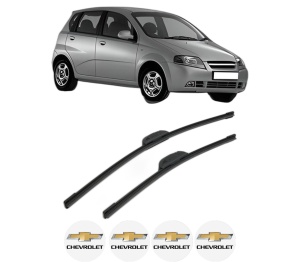 Set stergatoare CHEVROLET AVEO / KALOS Hatchback (T200) din 2003-2008, pentru parbriz auto, 2 bucati, Bosch Aerotwin Retrofit, din cauciuc siliconat rezistent, 4 Stickere Auto CHEVROLET v42935