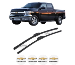 Set stergatoare CHEVROLET SILVERADO 2500 HD Crew Cab Pickup din 2008-2013, pentru parbriz auto, 2 bucati, Bosch Aerotwin Retrofit, din cauciuc siliconat rezistent, 4 Stickere Auto CHEVROLET v46505