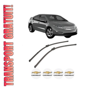 Set stergatoare CHEVROLET VOLT din 2011, pentru parbriz auto, 2 bucati, Valeo Silencio Xtrm, din cauciuc siliconat rezistent, 4 Stickere Auto CHEVROLET
