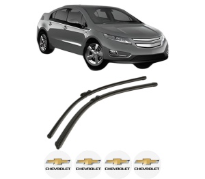 Set stergatoare CHEVROLET VOLT din 2011, pentru parbriz auto, 2 bucati, Bosch Aerotwin, din cauciuc siliconat rezistent, 4 Stickere Auto CHEVROLET v53025