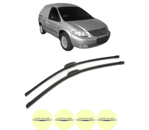 Set stergatoare CHRYSLER RAM VAN Van (RG) din 2005-2006, pentru parbriz auto, 2 bucati, Bosch Aerotwin Retrofit, din cauciuc siliconat rezistent, 4 Stickere Auto CHRYSLER v43905