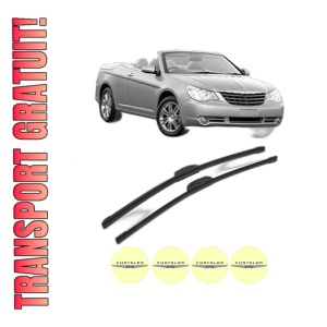 Set stergatoare CHRYSLER SEBRING Convertible (JR) din 2001-2007, pentru parbriz auto, 2 bucati, Bosch Aerotwin Retrofit, din cauciuc siliconat rezistent, 4 Stickere Auto CHRYSLER