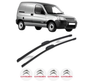Set stergatoare CITROEN BERLINGO / BERLINGO FIRST Box Body/MPV (M_) din 1996-2011, pentru parbriz auto, 2 bucati, Bosch Aerotwin Retrofit, din cauciuc siliconat rezistent, 4 Stickere Auto CITROEN v46445