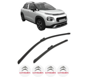 Set stergatoare CITROEN C3 AIRCROSS II (2R_, 2C_) din 2017-2020, pentru parbriz auto, 2 bucati, Bosch Aerotwin, din cauciuc siliconat rezistent, 4 Stickere Auto CITROEN v51985