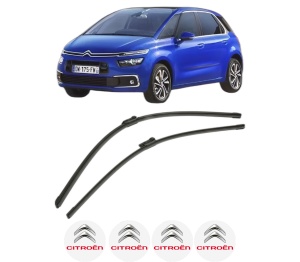 Set stergatoare CITROEN C4 SPACETOURER (3D_) din 2018-2019, pentru parbriz auto, 2 bucati, Bosch Aerotwin, din cauciuc siliconat rezistent, 4 Stickere Auto CITROEN v54405
