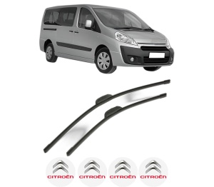 Set stergatoare CITROEN JUMPY II (VF7) din 2007-2011, pentru parbriz auto, 2 bucati, Bosch Aerotwin Retrofit, din cauciuc siliconat rezistent, 4 Stickere Auto CITROEN v52600