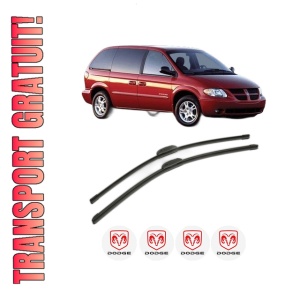 Set stergatoare DODGE CARAVAN (RG_) din 2000-2001, pentru parbriz auto, 2 bucati, Bosch Aerotwin Retrofit, din cauciuc siliconat rezistent, 4 Stickere Auto DODGE