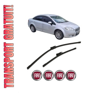 Set stergatoare FIAT LINEA (323_, 110_) din 2006-2013, pentru parbriz auto, 2 bucati, Bosch Aerotwin Multi, din cauciuc siliconat rezistent, 4 Stickere Auto FIAT