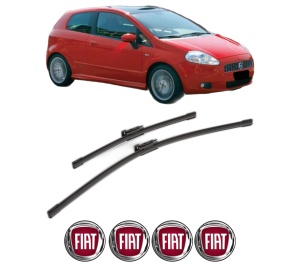 Set stergatoare FIAT PANDA (312_, 319_) din 2012-2022, pentru parbriz auto, 2 bucati, Bosch Aerotwin, din cauciuc siliconat rezistent, 4 Stickere Auto FIAT v55545