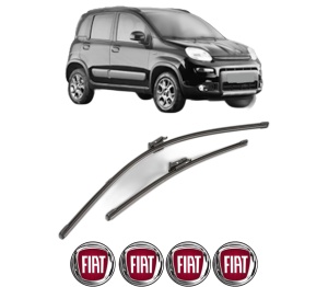 Set stergatoare FIAT PANDA VAN (312_, 519_) din 2012-2020, pentru parbriz auto, 2 bucati, Valeo Silencio Xtrm, din cauciuc siliconat rezistent, 4 Stickere Auto FIAT v37110