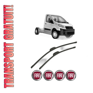 Set stergatoare FIAT SCUDO Platform/Chassis (270_, 272_) din 2007-2011, pentru parbriz auto, 2 bucati, Bosch Aerotwin Retrofit, din cauciuc siliconat rezistent, 4 Stickere Auto FIAT