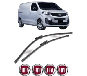 Set stergatoare FIAT SCUDO Van din 2022-2025, pentru parbriz auto, 2 bucati, Valeo Silencio Xtrm, din cauciuc siliconat rezistent, 4 Stickere Auto FIAT v35430