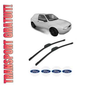 Set stergatoare FORD FIESTA Hatchback Van (JV_) din 1998-2000, pentru parbriz auto, 2 bucati, Bosch Aerotwin Retrofit, din cauciuc siliconat rezistent, 4 Stickere Auto FORD
