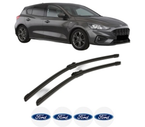 Set stergatoare FORD FOCUS IV (HN) din 2018-2022, pentru parbriz auto, 2 bucati, Bosch Aerotwin, din cauciuc siliconat rezistent, 4 Stickere Auto FORD v55305