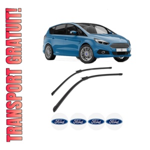 Set stergatoare FORD GALAXY III (CK) din 2015-2021, pentru parbriz auto, 2 bucati, Bosch Aerotwin, din cauciuc siliconat rezistent, 4 Stickere Auto FORD