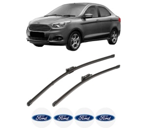 Set stergatoare FORD KA+ III Saloon (TK, FK) din 2016, pentru parbriz auto, 2 bucati, Valeo Silencio Xtrm, din cauciuc siliconat rezistent, 4 Stickere Auto FORD v35250