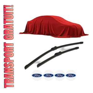 Set stergatoare FORD KUGA I VAN din 2008-2012, pentru parbriz auto, 2 bucati, Bosch Aerotwin, din cauciuc siliconat rezistent, 4 Stickere Auto FORD