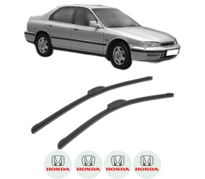 Set stergatoare HONDA ACCORD V (CE, CF_, CD) din 1996, pentru parbriz auto, 2 bucati, Bosch Aerotwin Retrofit, din cauciuc siliconat rezistent, 4 Stickere Auto HONDA v46835