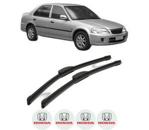 Set stergatoare HONDA CITY Saloon din 1999, pentru parbriz auto, 2 bucati, Bosch Aerotwin Retrofit, din cauciuc siliconat rezistent, 4 Stickere Auto HONDA v41615