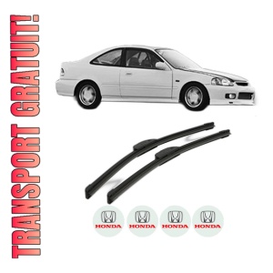 Set stergatoare HONDA CIVIC VI Coupe (EJ, EM1) din 1996, pentru parbriz auto, 2 bucati, Bosch Aerotwin Retrofit, din cauciuc siliconat rezistent, 4 Stickere Auto HONDA