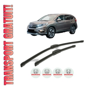 Set stergatoare HONDA CR-V V (RW_, RT_) din 2016-2023, pentru parbriz auto, 2 bucati, Bosch Aerotwin Retrofit, din cauciuc siliconat rezistent, 4 Stickere Auto HONDA