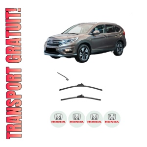 Set stergatoare HONDA CR-V V (RW_, RT_) din 2016-2023, pentru parbriz auto, 2 bucati, Valeo Silencio, din cauciuc siliconat rezistent, 4 Stickere Auto HONDA