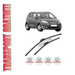 Set stergatoare HONDA FR-V (BE) din 2004-2007, pentru parbriz auto, 2 bucati, Bosch Aerotwin Retrofit, din cauciuc siliconat rezistent, 4 Stickere Auto HONDA