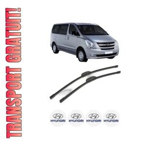 Set stergatoare HYUNDAI H-1 Travel (TQ) din 2008-2011, pentru parbriz auto, 2 bucati, Bosch Aerotwin Retrofit, din cauciuc siliconat rezistent, 4 Stickere Auto HYUNDAI