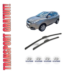 Set stergatoare HYUNDAI ix35 Van din 2009-2015, pentru parbriz auto, 2 bucati, Bosch Aerotwin Retrofit, din cauciuc siliconat rezistent, 4 Stickere Auto HYUNDAI