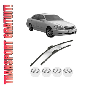 Set stergatoare INFINITI Q45 III (F50) din 2001-2006, pentru parbriz auto, 2 bucati, Bosch Aerotwin Retrofit, din cauciuc siliconat rezistent, 4 Stickere Auto INFINITI