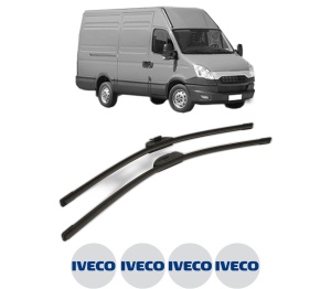 Set stergatoare IVECO DAILY V Van din 2011-2014, pentru parbriz auto, 2 bucati, Bosch Aerotwin Retro Truck, din cauciuc siliconat rezistent, 4 Stickere Auto IVECO v51025