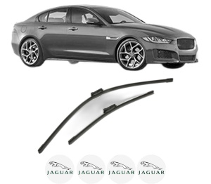 Set stergatoare JAGUAR XE (X760) din 2015-2022, pentru parbriz auto, 2 bucati, Bosch Aerotwin, din cauciuc siliconat rezistent, 4 Stickere Auto JAGUAR v50000