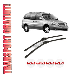 Set stergatoare KIA CARNIVAL I (UP) din 1999-2001, pentru parbriz auto, 2 bucati, Bosch Aerotwin Retro Truck, din cauciuc siliconat rezistent, 4 Stickere Auto KIA